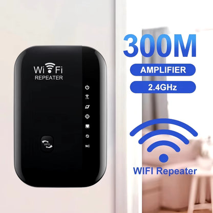 300M Wifi Repeater Wi-Fi Amplifier 802.11N 2.4Ghz Wireless Signal Booster Smart Power Extender for Office Home Easy Setting